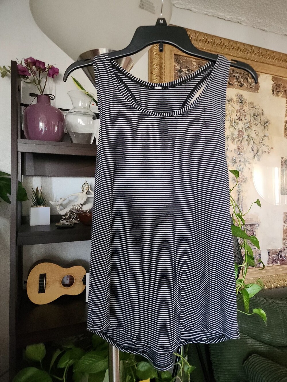 Lululemon Love Tank *PleatedHype Stripe Black White